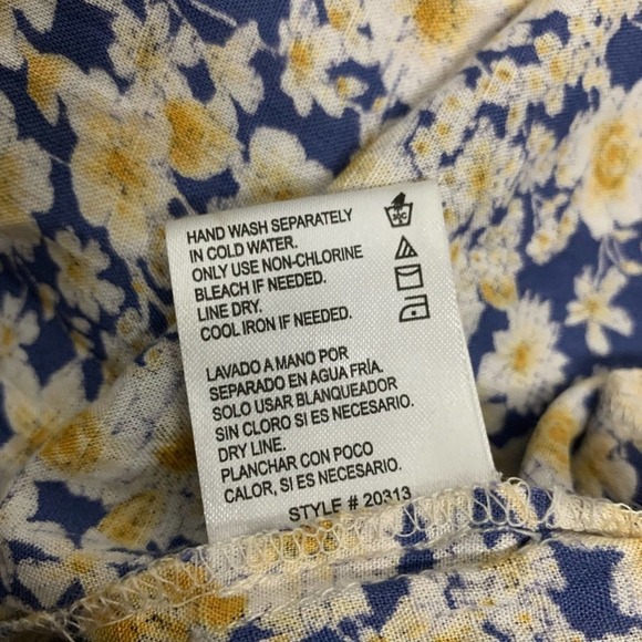 Patrons of Peace Floral Feminine Sweetheart Self-Tie Chest Mini Dress Size Small - Picture 7 of 7